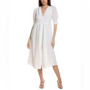 NWT Boden Broderie midi‎ white eyelet lace tea dress size 8